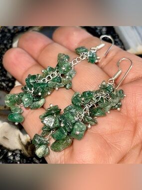 Little Nuggets of Green Aventurine Crystal Pendant 2 1/2”